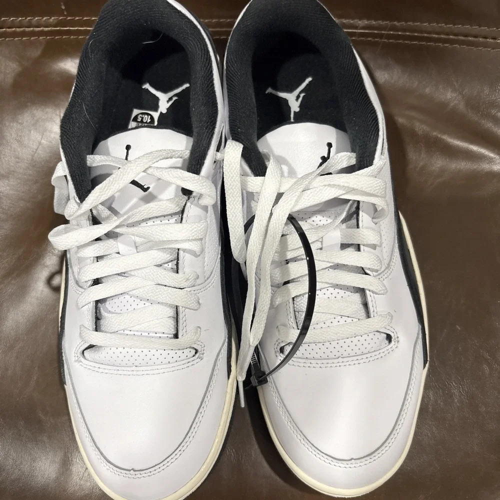 Size 10.5 - Air Jordan Flight Court White Sail Black
